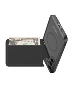 Dux Ducis Rafi II Étui pour Samsung Galaxy S25 avec support et portefeuille – Noir