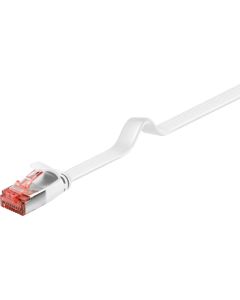 CAT 6 Flat Patch Cable, U/FTP, white