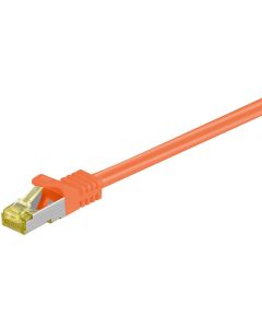 Cavo Patch RJ45 CAT 6A S/FTP (PiMF), 500 MHz con cavo nudo CAT 7, arancione