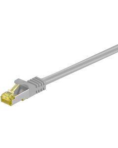 Cavo patch RJ45 CAT 6A S/FTP (PiMF), 500 MHz con cavo grezzo CAT 7, grigio