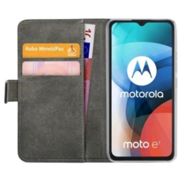 Mobilize PU-leder Book Case Schwarz Motorola Moto E7