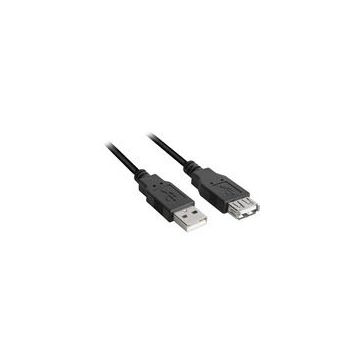 Sharkoon USB 2.0 Verlängerungskabel, USB-A Stecker > USB-A Buchse-50676