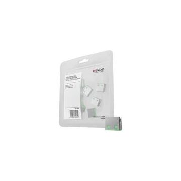 Lindy USB Port Schloss (10 Stück) ohne Schlüssel, Diebstahlschutz-51962