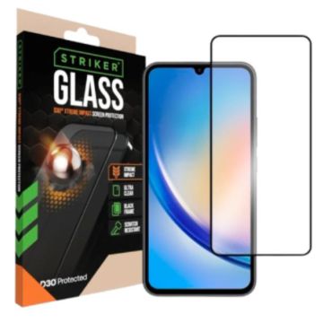 Striker D3O Gehärtetes Glass Edge To Edge Displayschutzfolie Samsung Galaxy A34 5G