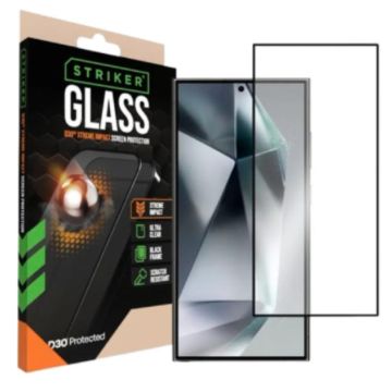 Striker D3O Gehärtetes Glass Edge To Edge Displayschutzfolie Samsung Galaxy S24 Ultra 5G