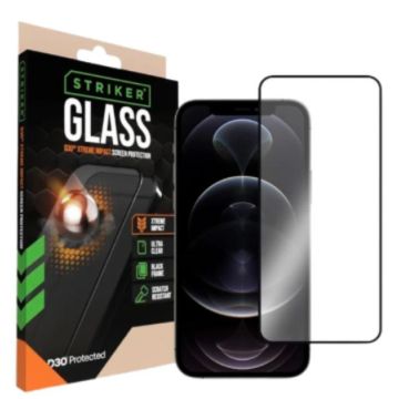 Striker D3O Gehärtetes Glass Edge To Edge Displayschutzfolie Apple iPhone 12/12 Pro