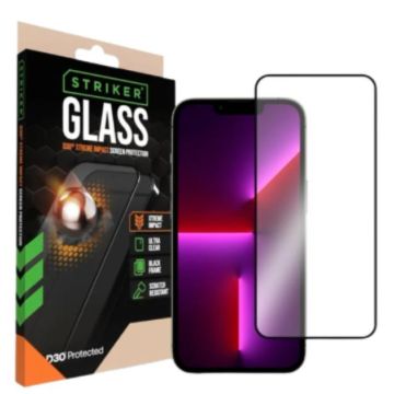 Striker D3O Gehärtetes Glass Edge To Edge Displayschutzfolie Apple iPhone 13/13 Pro/14/16e