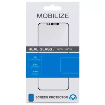 Mobilize Gehärtetes Glas Edge to Edge Displayschutzfolie Schwarz Samsung Galaxy S22-6064