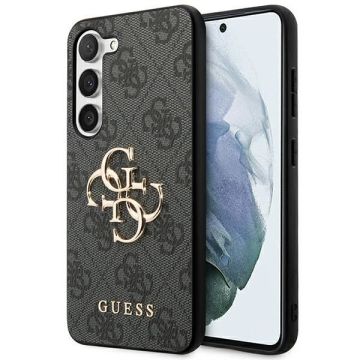 Guess 4G Big Metal Logo Hülle für Samsung Galaxy S24+ - Schwarz 672195