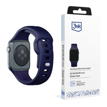 3mk Silikon- Watch für Apple Watch 42 / 44 / 45 / 49 mm – Blau-695035