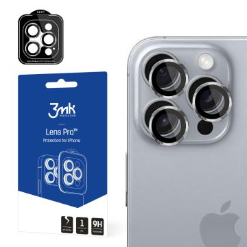 3mk Lens Protection Pro Kameraabdeckung mit Titanrahmen für iPhone 16 Pro / 16 Pro Max 753590