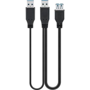 USB 3.0 Dual-Power SuperSpeed-Kabel, schwarz 906737