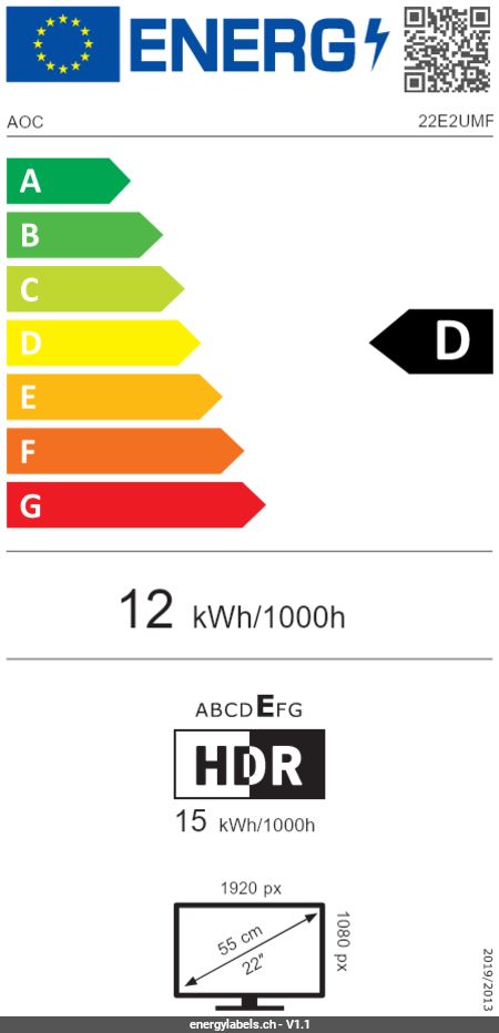 Energieetikette anzeigen