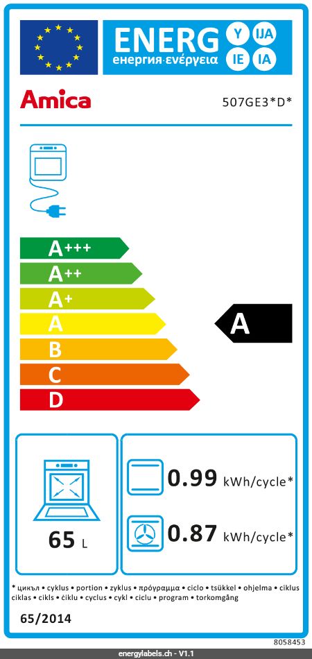 Energieetikette anzeigen