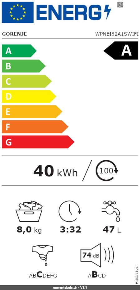 Afficher l'étiquette-énergie