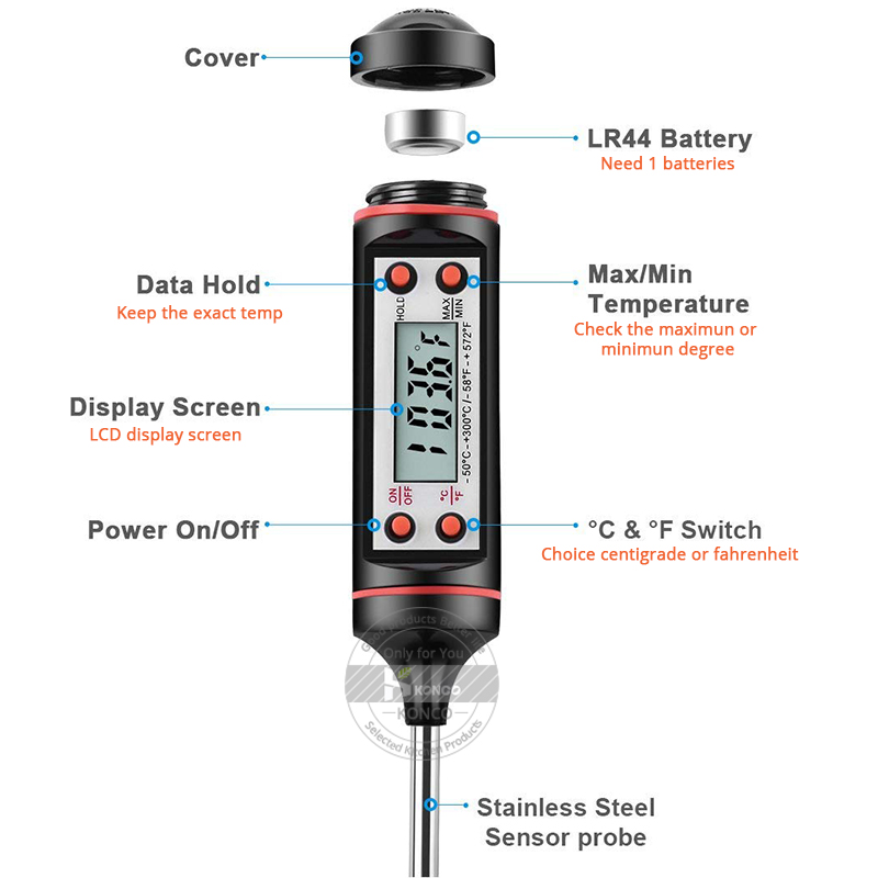 LCD Digital Motorrad Thermometer Messer Universal Wasser Temp