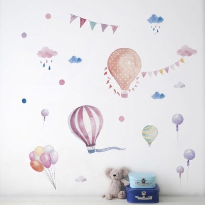 Heißluftballon Wandaufkleber für Babyzimmer