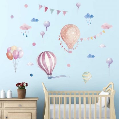 Heißluftballon Wandaufkleber für Babyzimmer