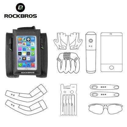 2-in-1-Radfahrertasche mit Touchscreen-Abdeckung für Handy mit 6,0" Bildschirm