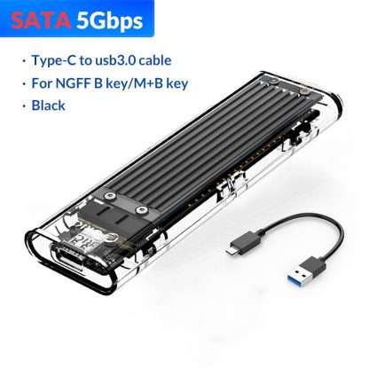 USB 3.1 / Transparentes SSD-Gehäuse