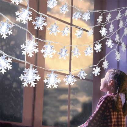 LED Schneeflocken Weihnachtsbeleuchtung
