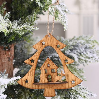 Weihnachts-Ornamente aus Holz