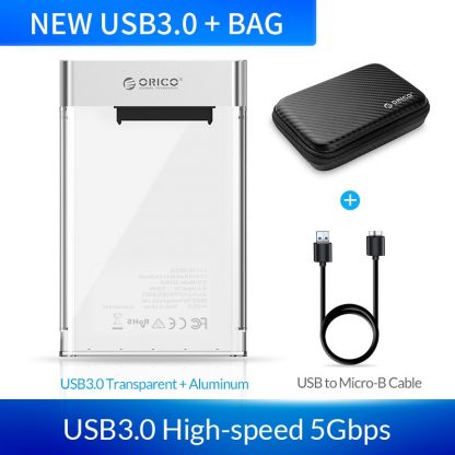 USB 3.0 Transparentes 2,5" HDD-Gehäuse