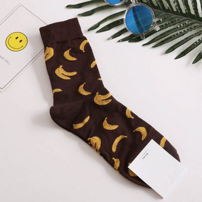 Socken mit Tier- und Obstmotiven