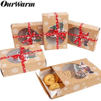 6 Weihnachtsverpackungen für Kekse, Gebäck oder Pralinen