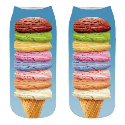 Baumwolle-Socken mit Lebensmittelmotiven