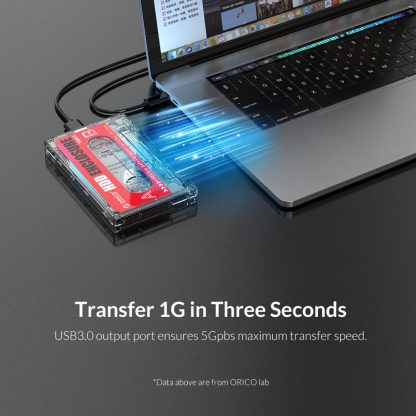 USB 3.0 Transparentes SSD/HDD-Gehäuse