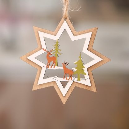 Weihnachts-Ornamente aus Holz