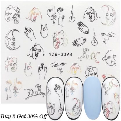 Nagelsticker-Set verschiedene Motive