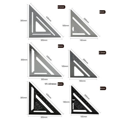 7/12 Zoll Aluminium Dreieck-Winkelmesser