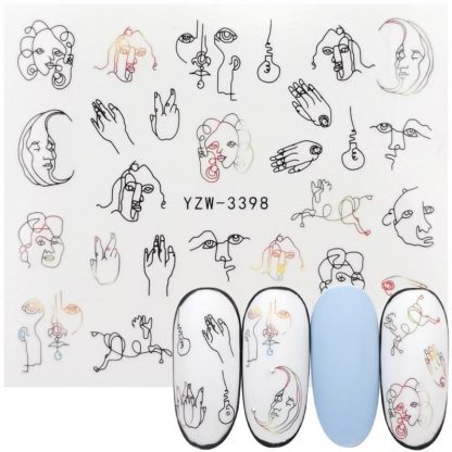 Nagelsticker-Set verschiedene Motive