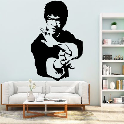Bruce Lee im Kampfanzug Wandtattoo