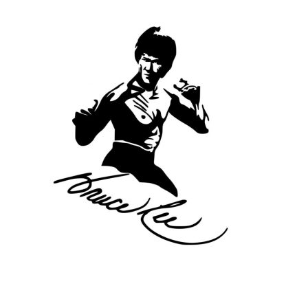 Bruce Lee Aufkleber 11 x 14 cm
