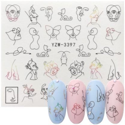 Nagelsticker-Set verschiedene Motive