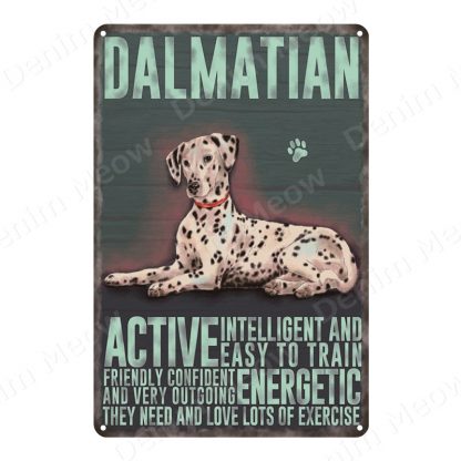 Vintage Metall/Zinnschilder Thema: Hund