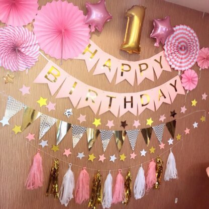Happy-Birthday Party Girlande/Banner