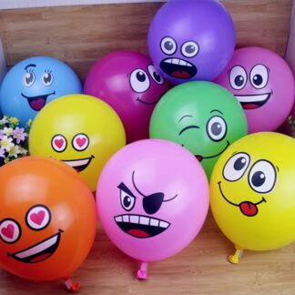 10 Stück/Set Smiley-Luftballons 12”