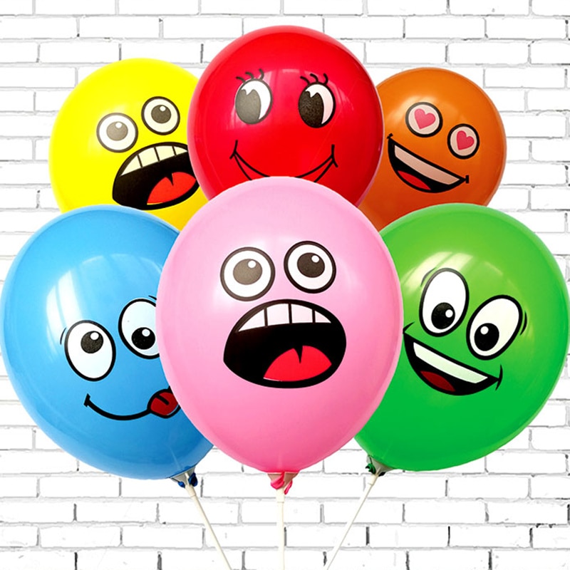 10 Stück/Set Smiley-Luftballons 12” –