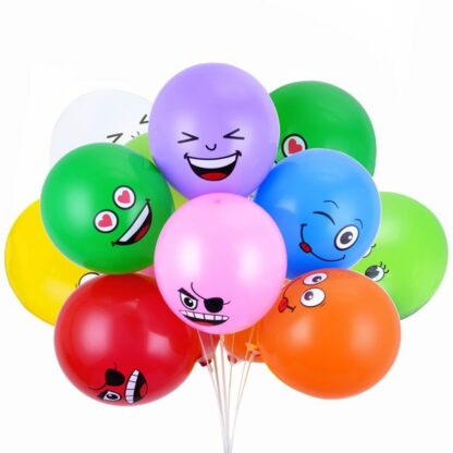 10 Stück/Set Smiley-Luftballons 12”