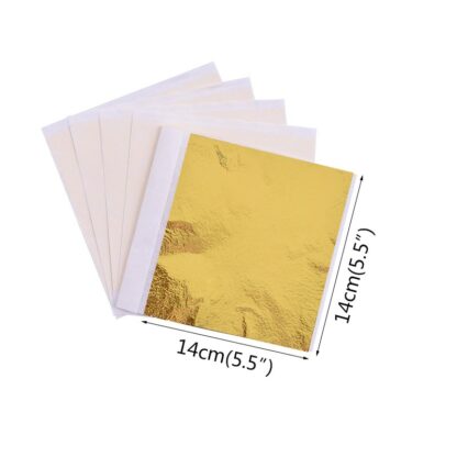 100 Blätter Goldfolie-Set 14cm x 14cm