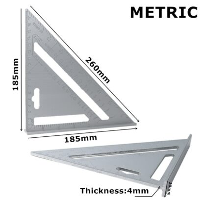 7 ''/12" Aluminium Dreieck-Winkelmesser