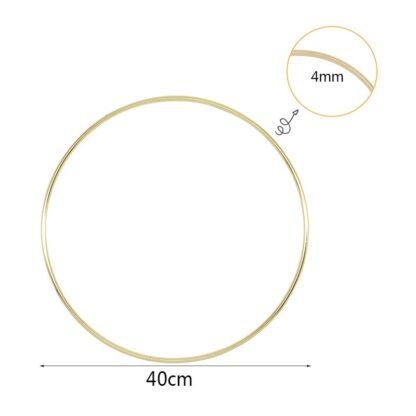 Goldfarbene Deko-Metallringe 10cm-40cm