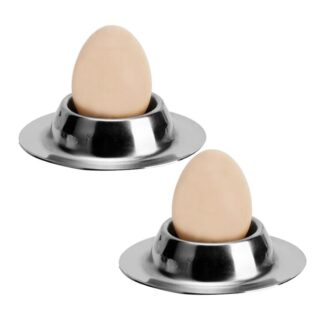 2 Eierbecher aus Edelstahl