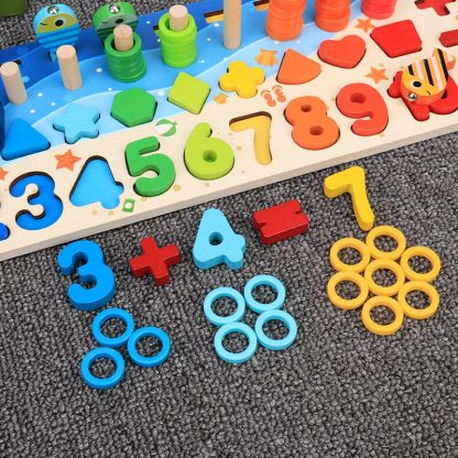 Holz-Spielzeug Zahlenangel 5