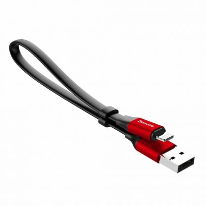 Baseus Lightning USB Kabel Super Kurz 23cm Rot - Image 2
