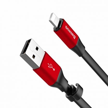 Baseus Lightning USB Kabel Super Kurz 23cm Rot - Image 5